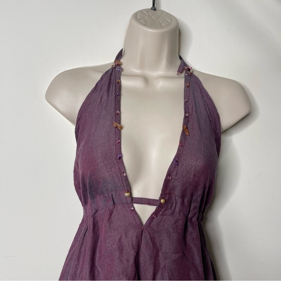 Anikena by AZULIK Azurita Dress in metallic purple One Size unique - Picture 3 of 8